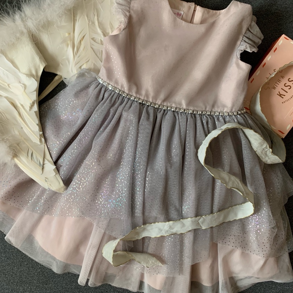 Bonnie Jean part dress 2/3 yrs sparkly blush tutu